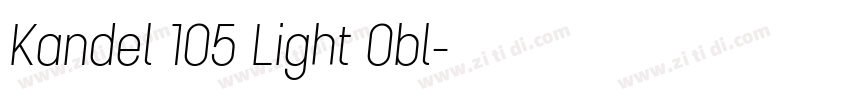 Kandel 105 Light Obl字体转换